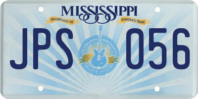 MS license plate JPS056