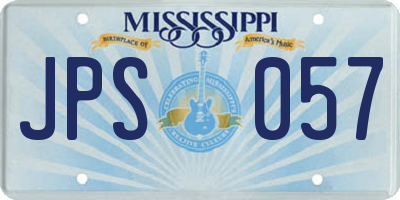 MS license plate JPS057
