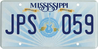 MS license plate JPS059