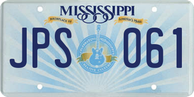 MS license plate JPS061