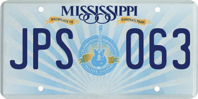 MS license plate JPS063