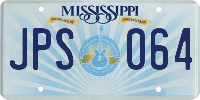 MS license plate JPS064