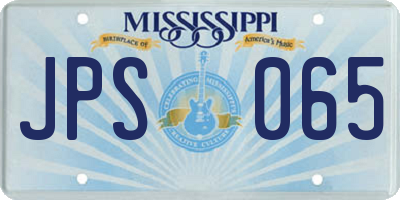 MS license plate JPS065