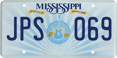 MS license plate JPS069