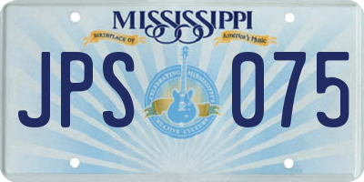 MS license plate JPS075