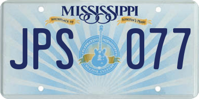 MS license plate JPS077