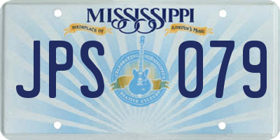 MS license plate JPS079