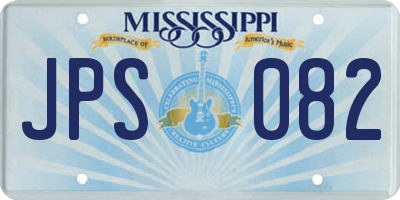 MS license plate JPS082