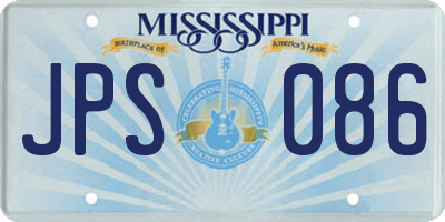 MS license plate JPS086