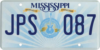 MS license plate JPS087
