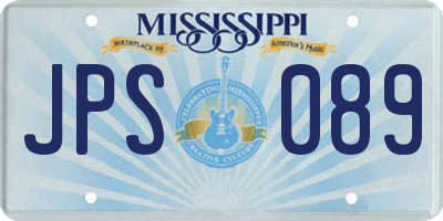 MS license plate JPS089