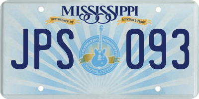 MS license plate JPS093