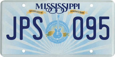 MS license plate JPS095