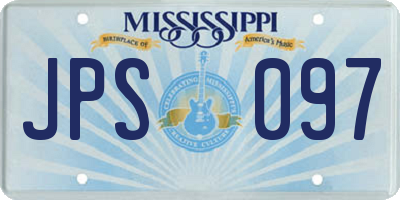 MS license plate JPS097