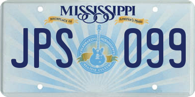 MS license plate JPS099