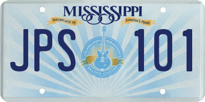 MS license plate JPS101