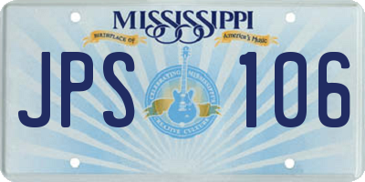 MS license plate JPS106