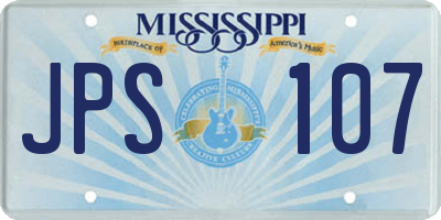 MS license plate JPS107