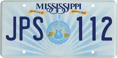 MS license plate JPS112