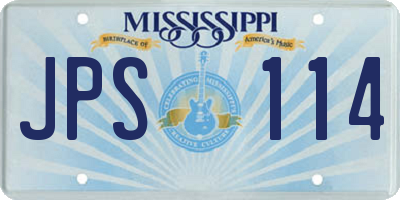 MS license plate JPS114