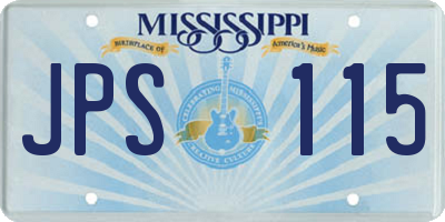 MS license plate JPS115