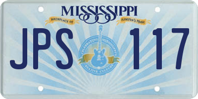 MS license plate JPS117