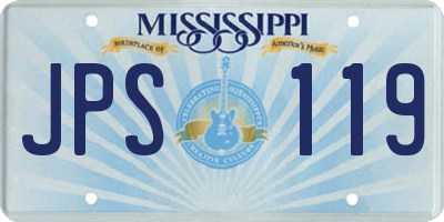MS license plate JPS119