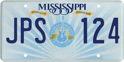 MS license plate JPS124