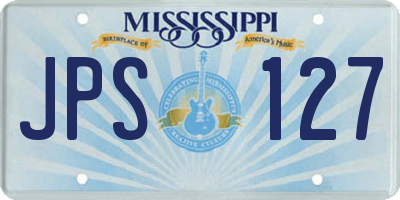 MS license plate JPS127