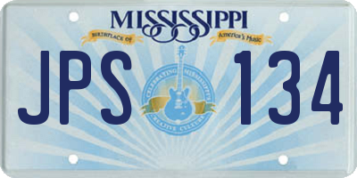 MS license plate JPS134