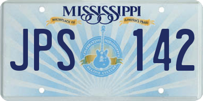 MS license plate JPS142