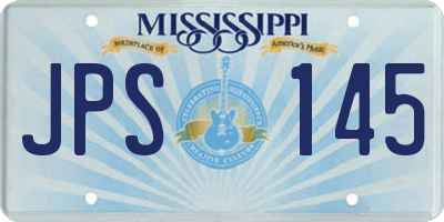 MS license plate JPS145