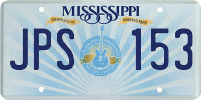 MS license plate JPS153