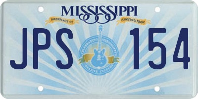 MS license plate JPS154