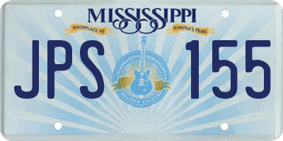 MS license plate JPS155