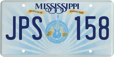 MS license plate JPS158