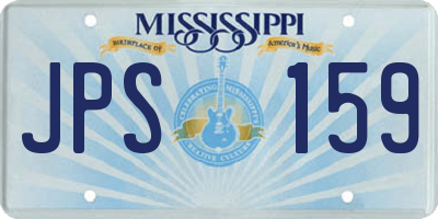 MS license plate JPS159