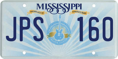 MS license plate JPS160