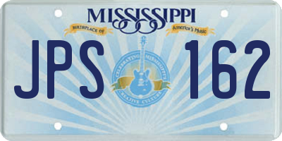 MS license plate JPS162