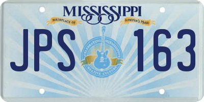 MS license plate JPS163