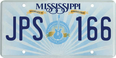 MS license plate JPS166
