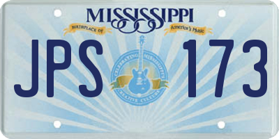 MS license plate JPS173