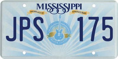 MS license plate JPS175