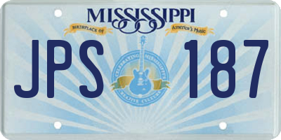 MS license plate JPS187