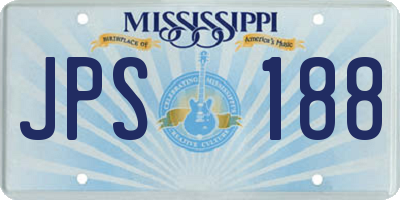 MS license plate JPS188