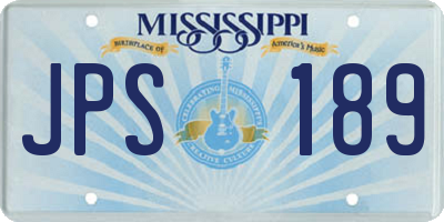 MS license plate JPS189