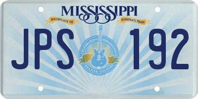 MS license plate JPS192