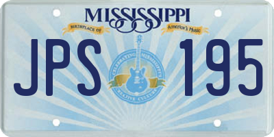 MS license plate JPS195