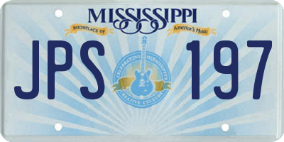 MS license plate JPS197