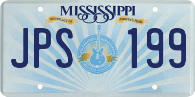 MS license plate JPS199